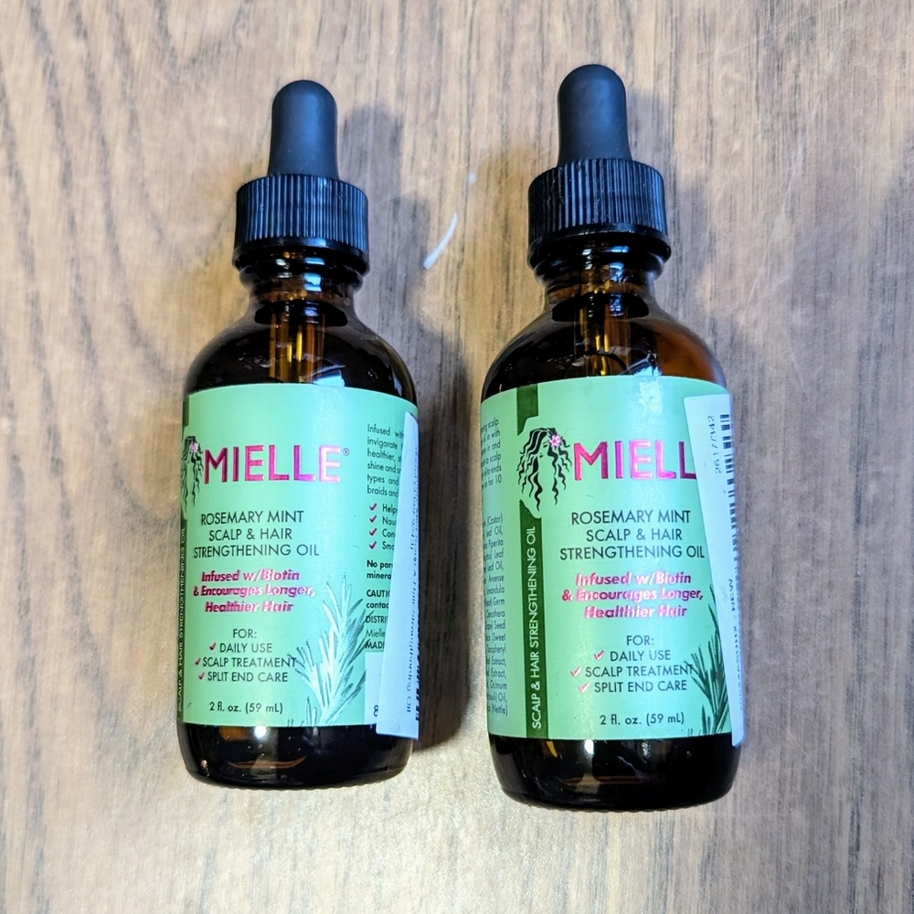 2 X Mielle Rosemary Mint Scalp & Hair Strengthening Oil